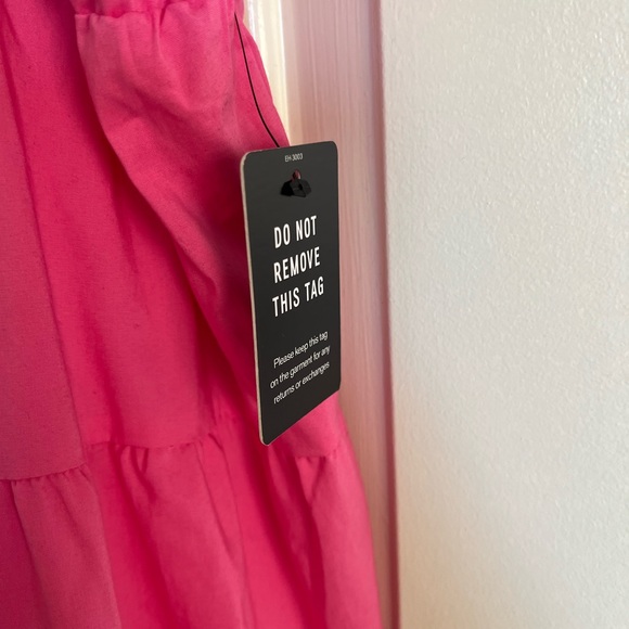 Express pink babydoll dress with ruffle sleeves - Picture 2 of 3